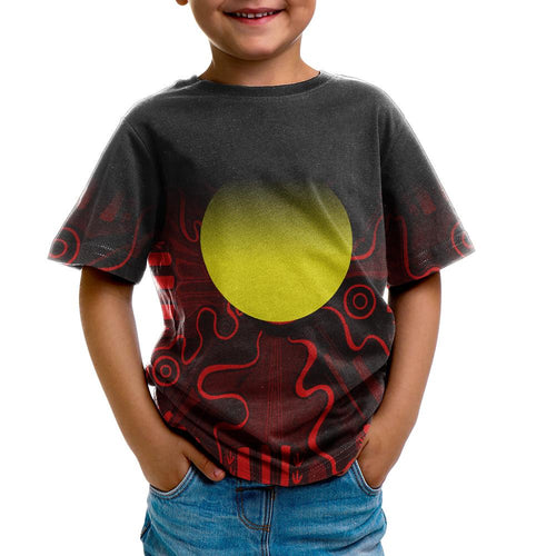 aboriginal-kid-t-shirt-indigenous-flag-grunge-style