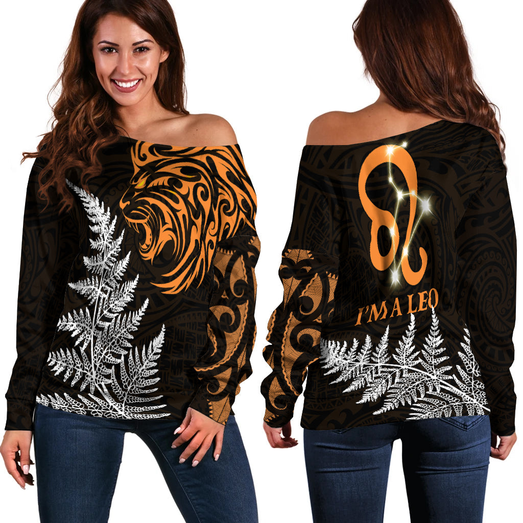 leo-zodiac-style-maori-off-shoulder-sweater-orange-lion