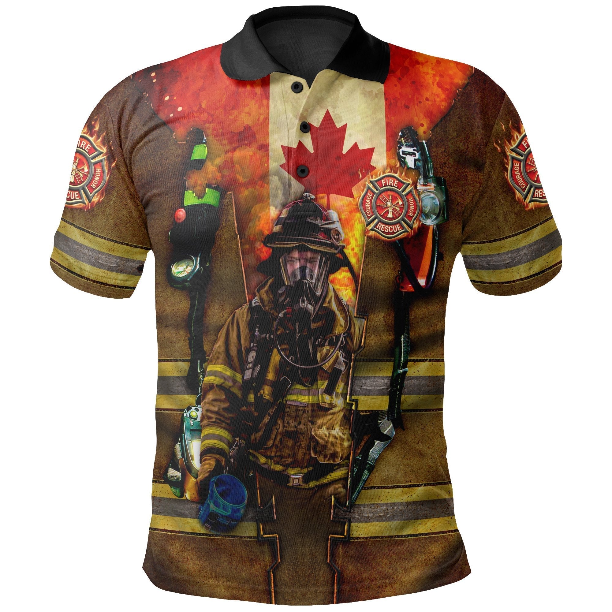 canada-polo-shirt-canadian-firefighter-3d