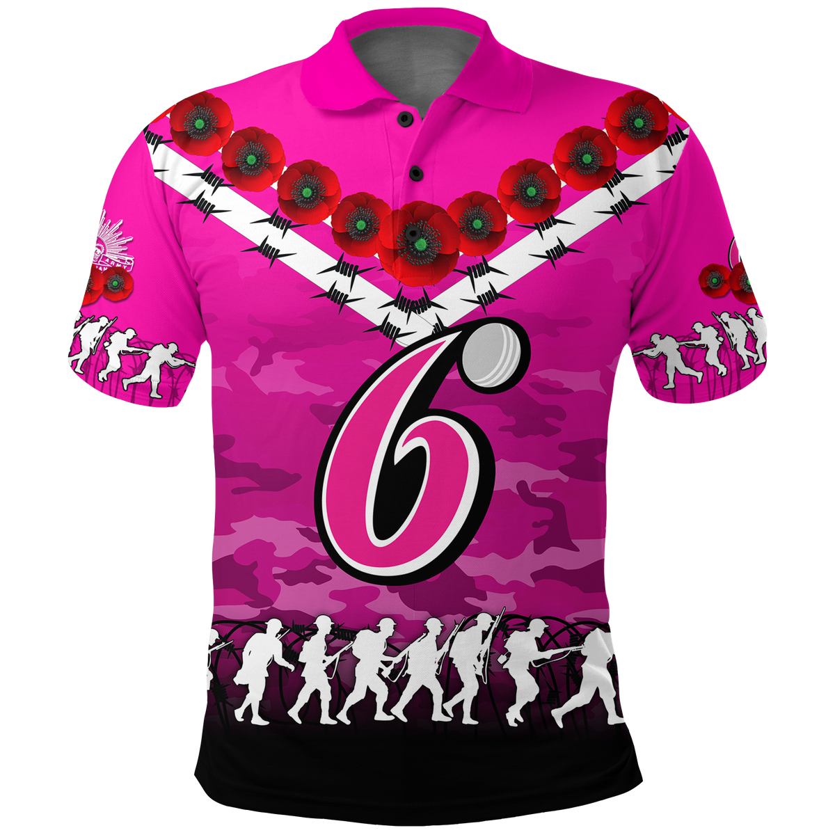 sydney-sixers-anzac-2022-polo-shirt-camouflage-with-poppy
