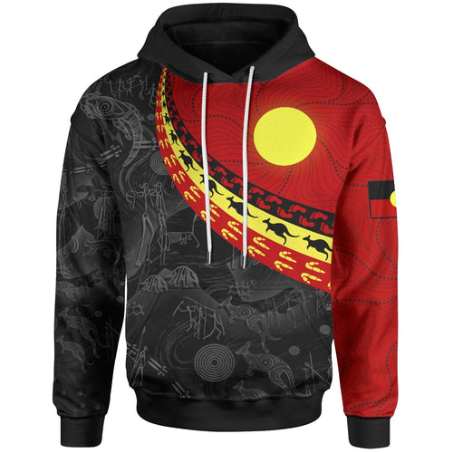 kid-aboriginal-hoodie-indigenous-flag-circle-dot-painting