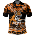 (Custom Personalised) Tigers Rugby ANZAC Day Camouflage Indigenous Art Polo Shirt - LT12