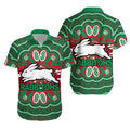 Rabbitohs Hawaiian Shirt - Aboriginal Dot Painting