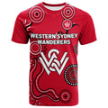 custom-personalised-western-sydney-wanderers-t-shirt-indigenous-dot-painting-art
