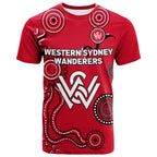custom-personalised-western-sydney-wanderers-t-shirt-indigenous-dot-painting-art