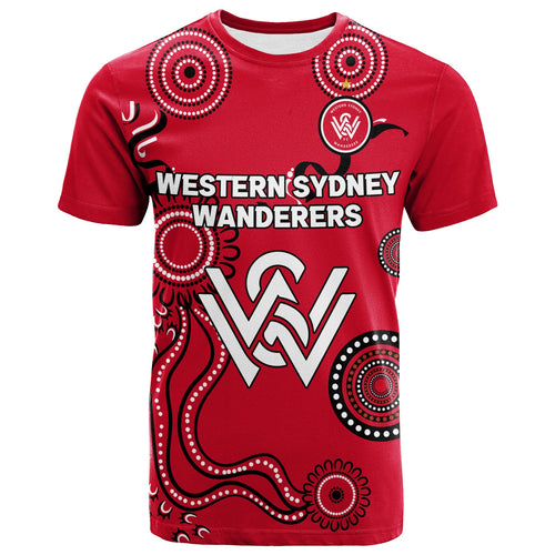 custom-personalised-western-sydney-wanderers-t-shirt-indigenous-dot-painting-art