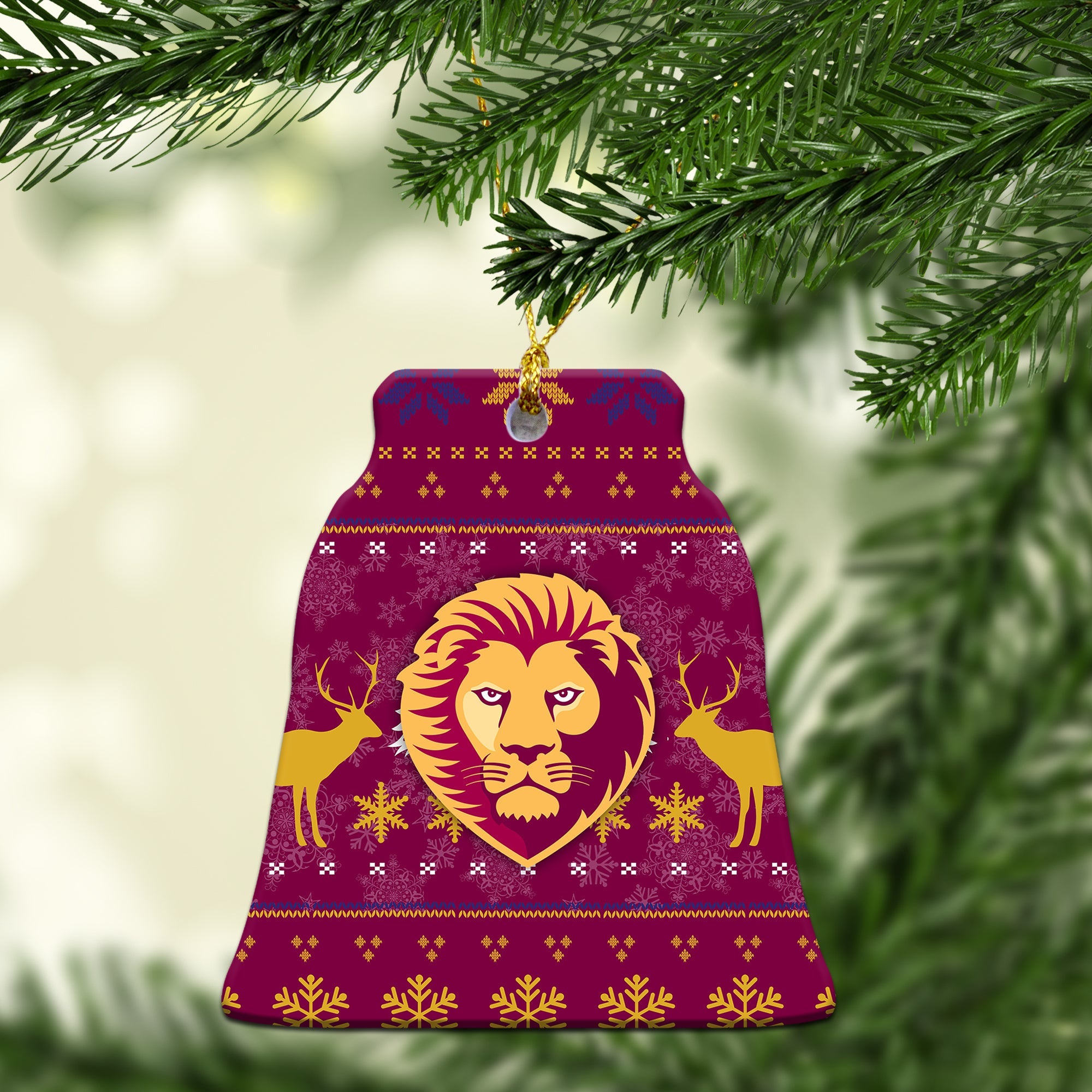 brisbane-lion-christmas-ornament-christmas-ugly-style