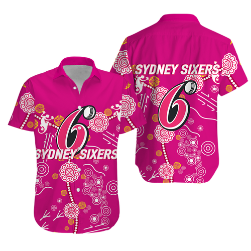 Sydney Sixers Aboriginal Art Cricket 2022 Hawaiian Shirt - LT12