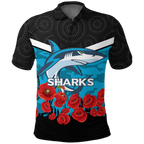 custom-personalised-cronulla-sutherland-sharks-anzac-day-indigenous-art-polo-shirt