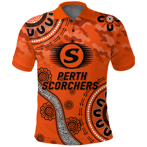Perth Scorchers ANZAC Day Aboriginal Polo Shirt - LT12