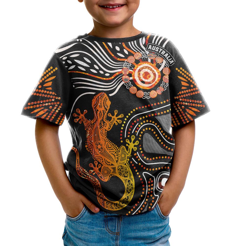 aboriginal-kid-t-shirt-lizard-sunshine