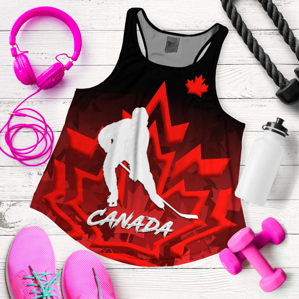 Canada Hockey With Maple Leaf Women Tank Top