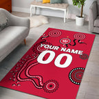 custom-personalised-western-sydney-wanderers-area-rug-indigenous-dot-painting-art