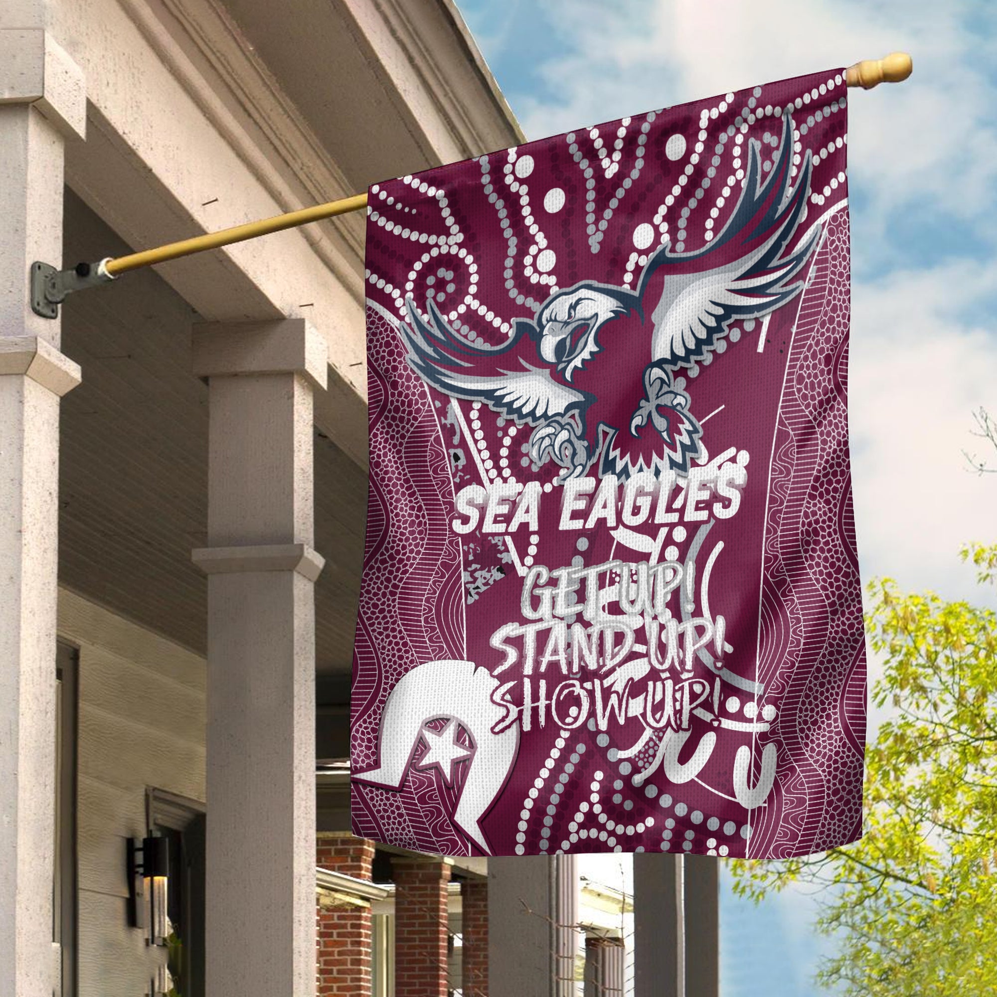 Sea Eagles Rugby NAIDOC 2022 Aboriginal Garden Flag - LT12