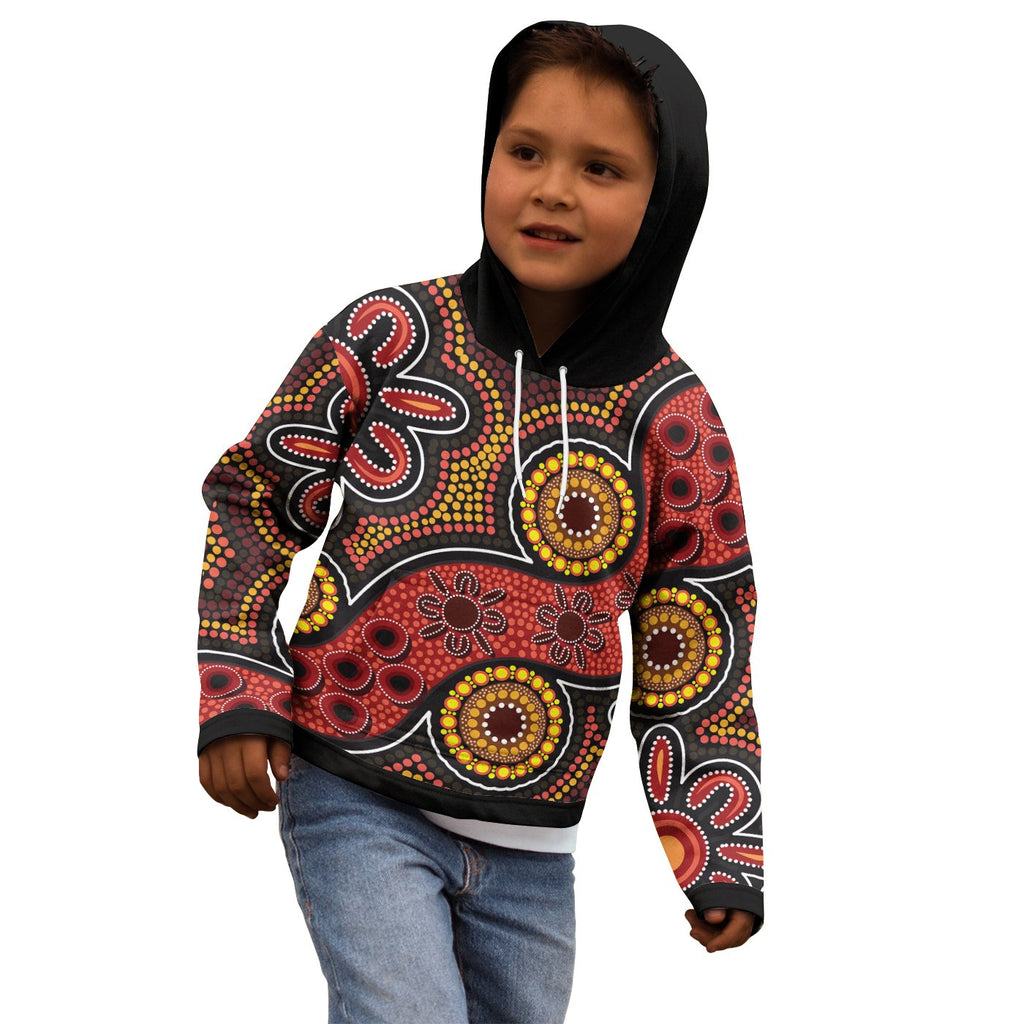 aboriginal-hoodie-kid-indigenous-circle-dot-painting-style-1