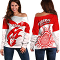 Federal Football Off Shoulder Sweater Indigenous Impressive| Vibehoodie.co