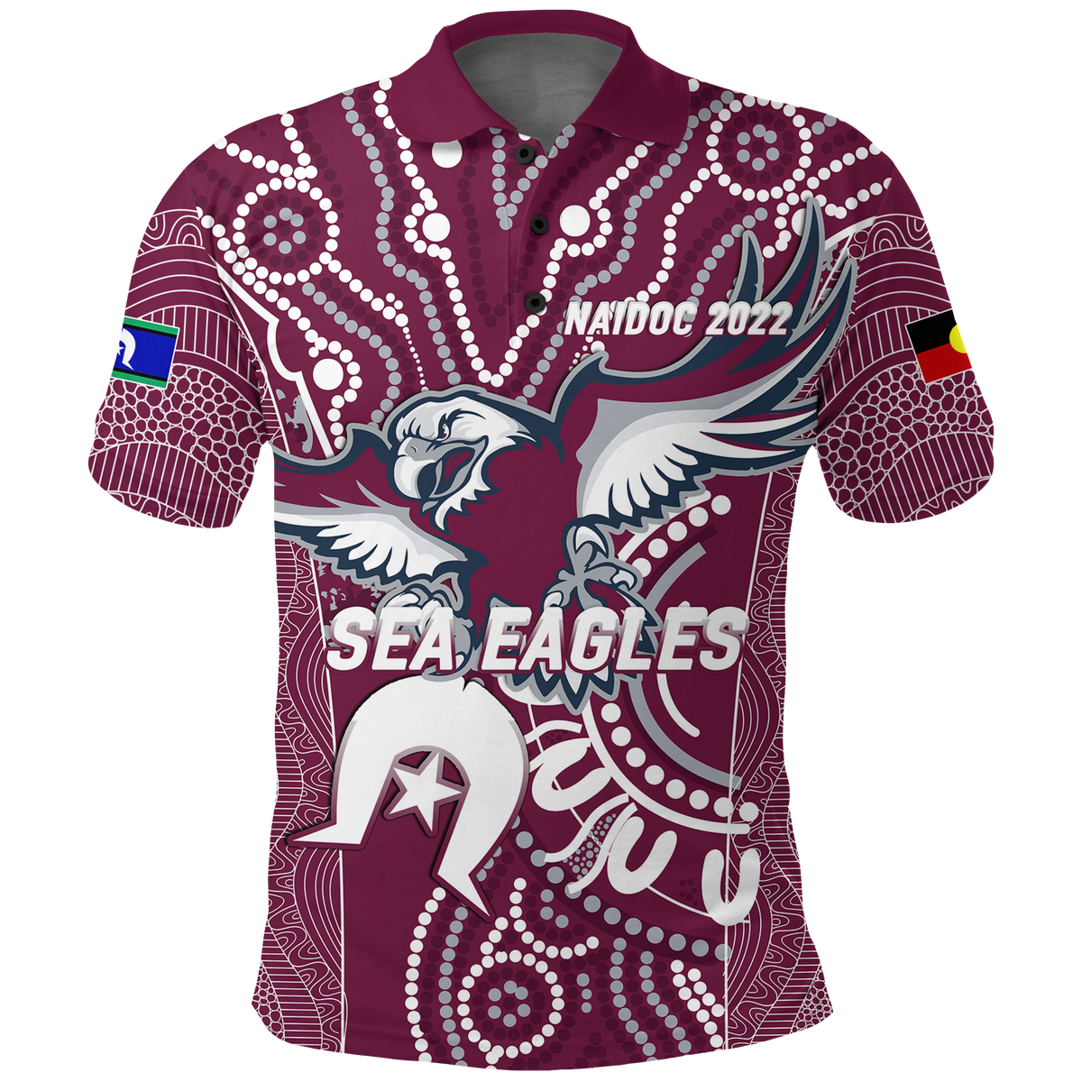 custom-personalised-sea-eagles-rugby-naidoc-2022-aboriginal-polo-shirt