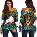 (Custom Personalised) Rabbitohs NAIDOC Week 2022 Women Off Shoulder Sweater Aboriginal Get Up LT13