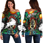 (Custom Personalised) Rabbitohs NAIDOC Week 2022 Women Off Shoulder Sweater Aboriginal Get Up LT13