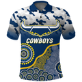 Cowboys Rugby ANZAC Day Camouflage Indigenous Art Polo Shirt - LT12