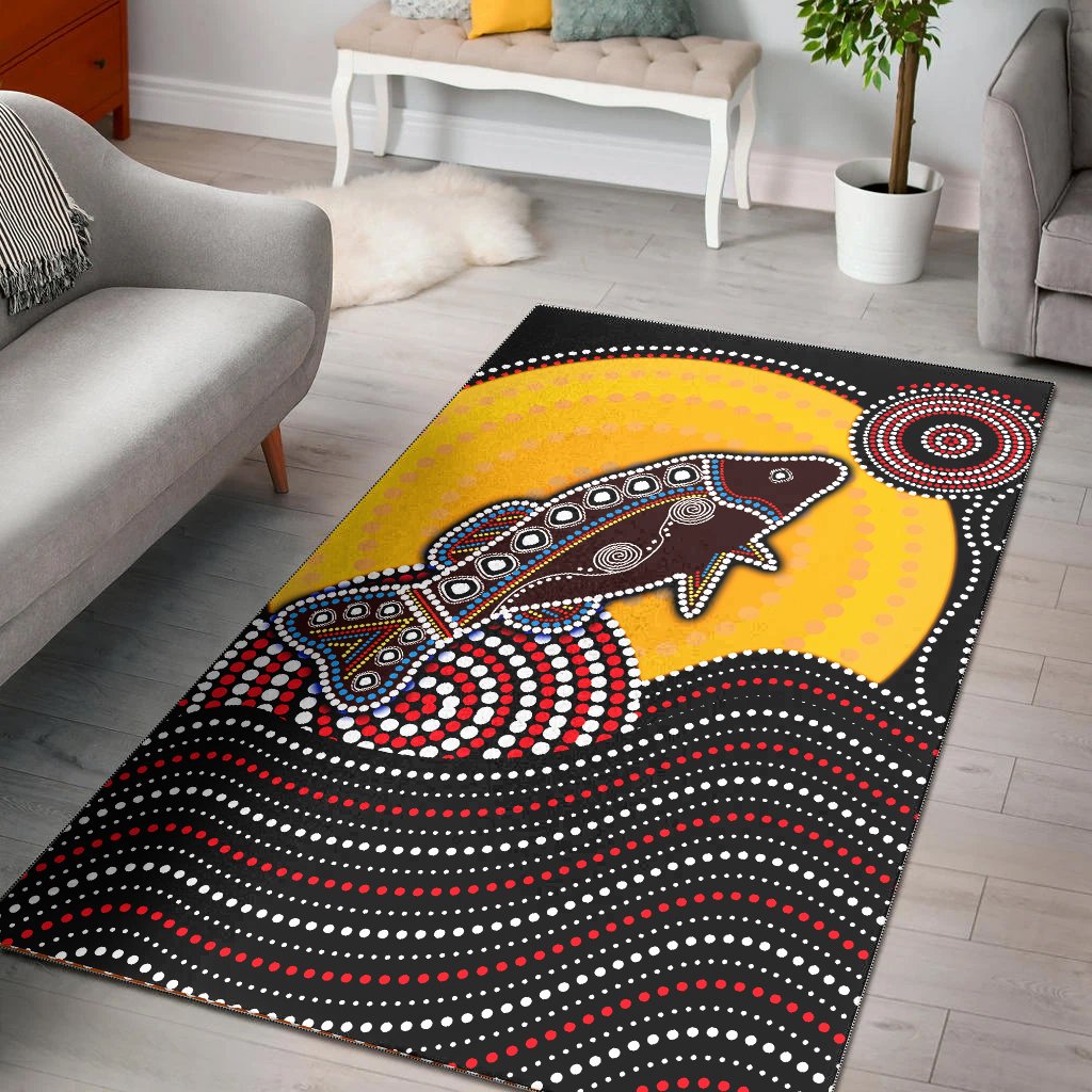 aboriginal-area-rug-dreamtime-fish-aboriginal-style