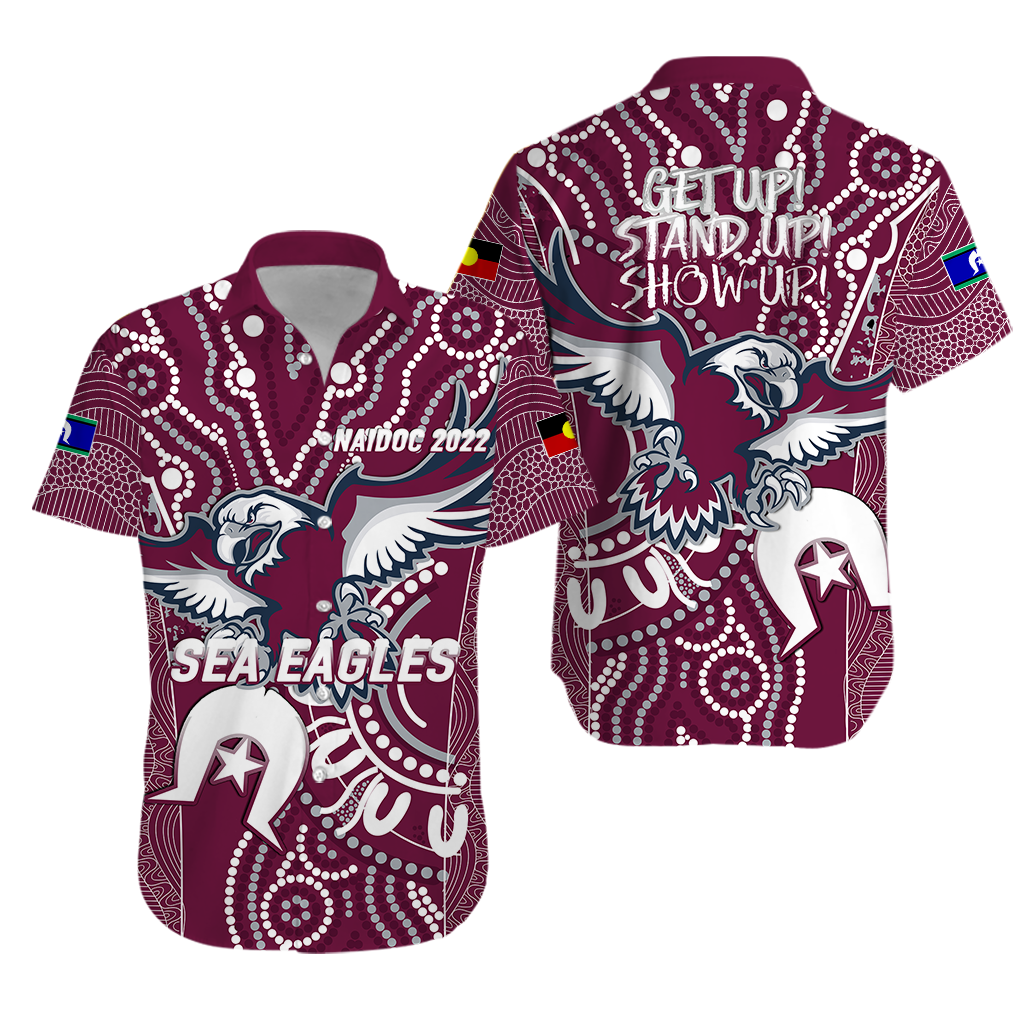 Sea Eagles Rugby NAIDOC 2022 Aboriginal Hawaiian Shirt