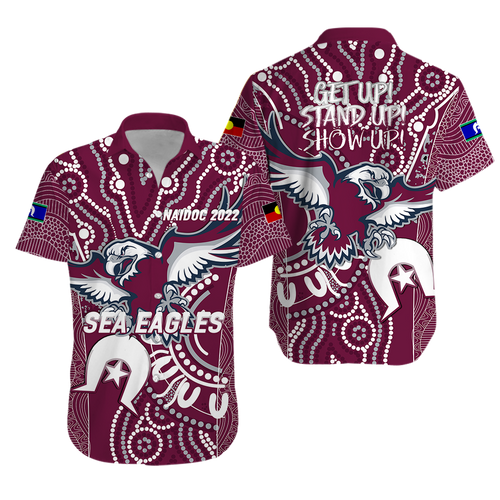 Sea Eagles Rugby NAIDOC 2022 Aboriginal Hawaiian Shirt