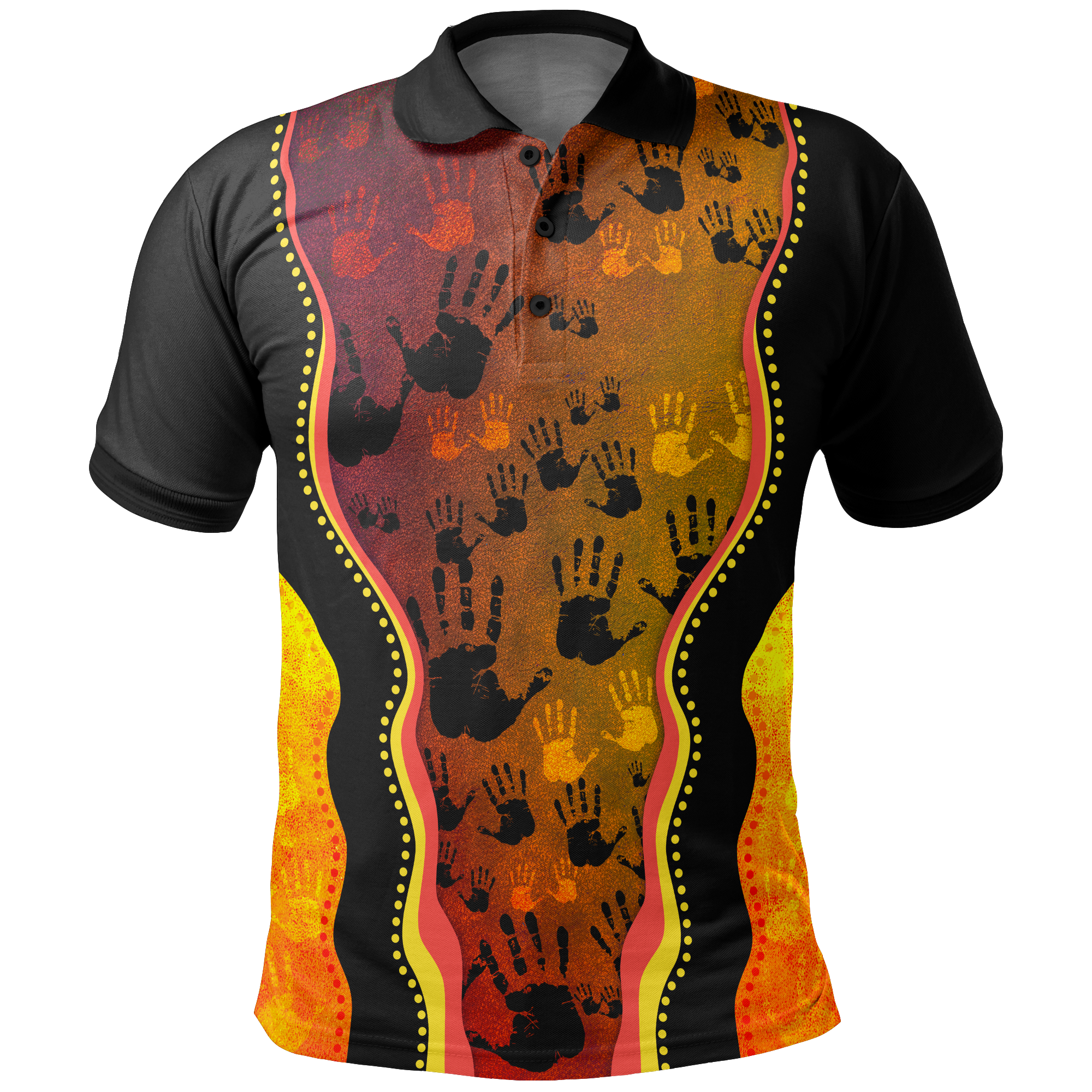 polo-shirt-aboriginal-patterns-shirt-golden-style-unisex