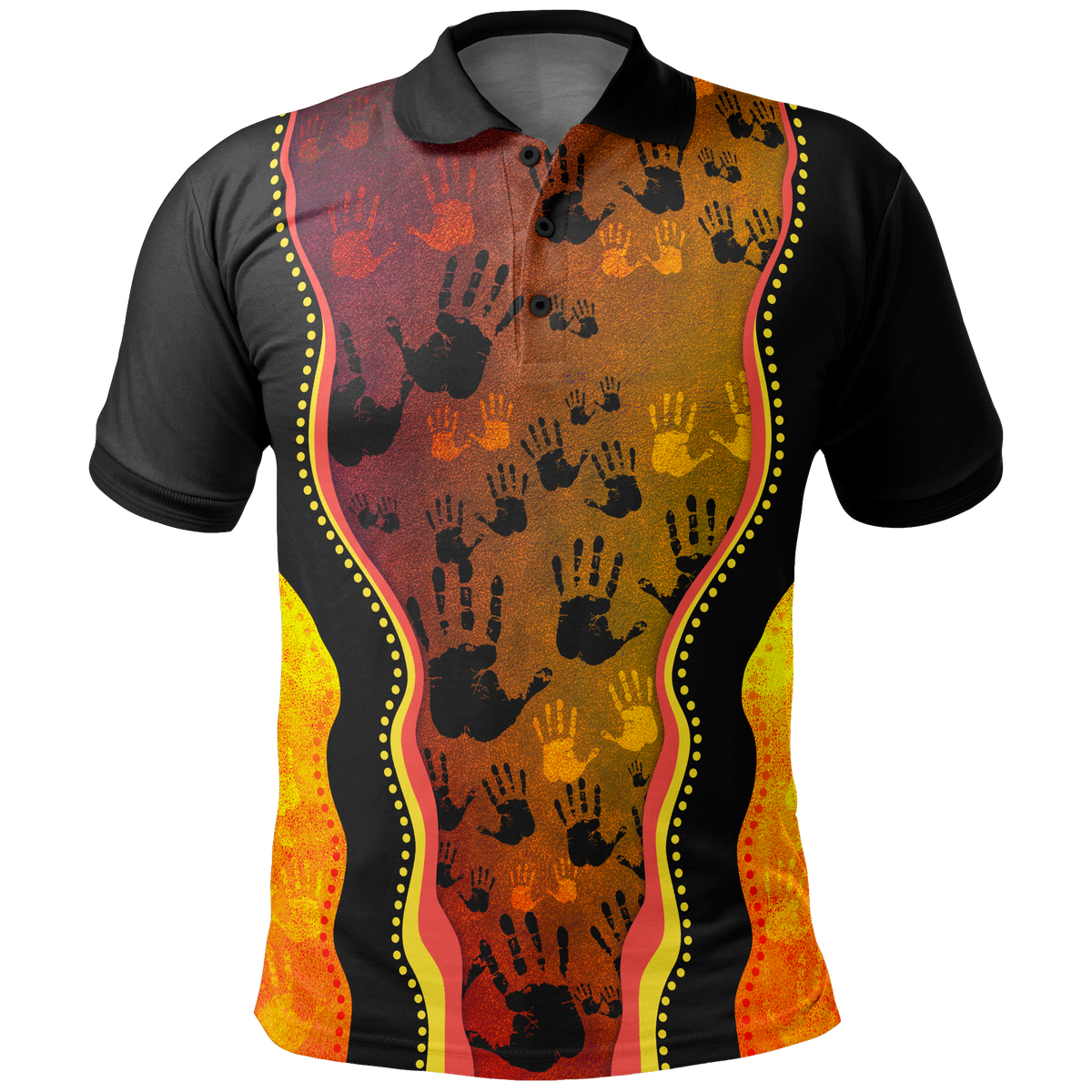 polo-shirt-aboriginal-patterns-shirt-golden-style-unisex