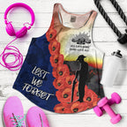 Anzac Lest We Forget Women's Racerback Tank - All Gave Some, Some Gave All - - Vibe Hoodie