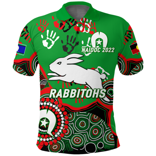 custom-personalised-rabbitohs-rugby-naidoc-2022-aboriginal-polo-shirt