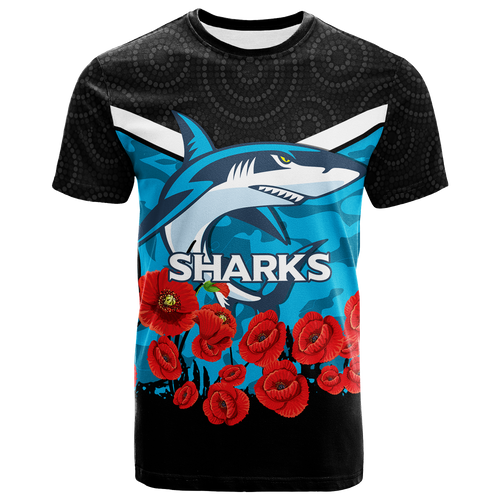 custom-personalised-cronulla-sutherland-sharks-anzac-day-indigenous-art-t-shirt