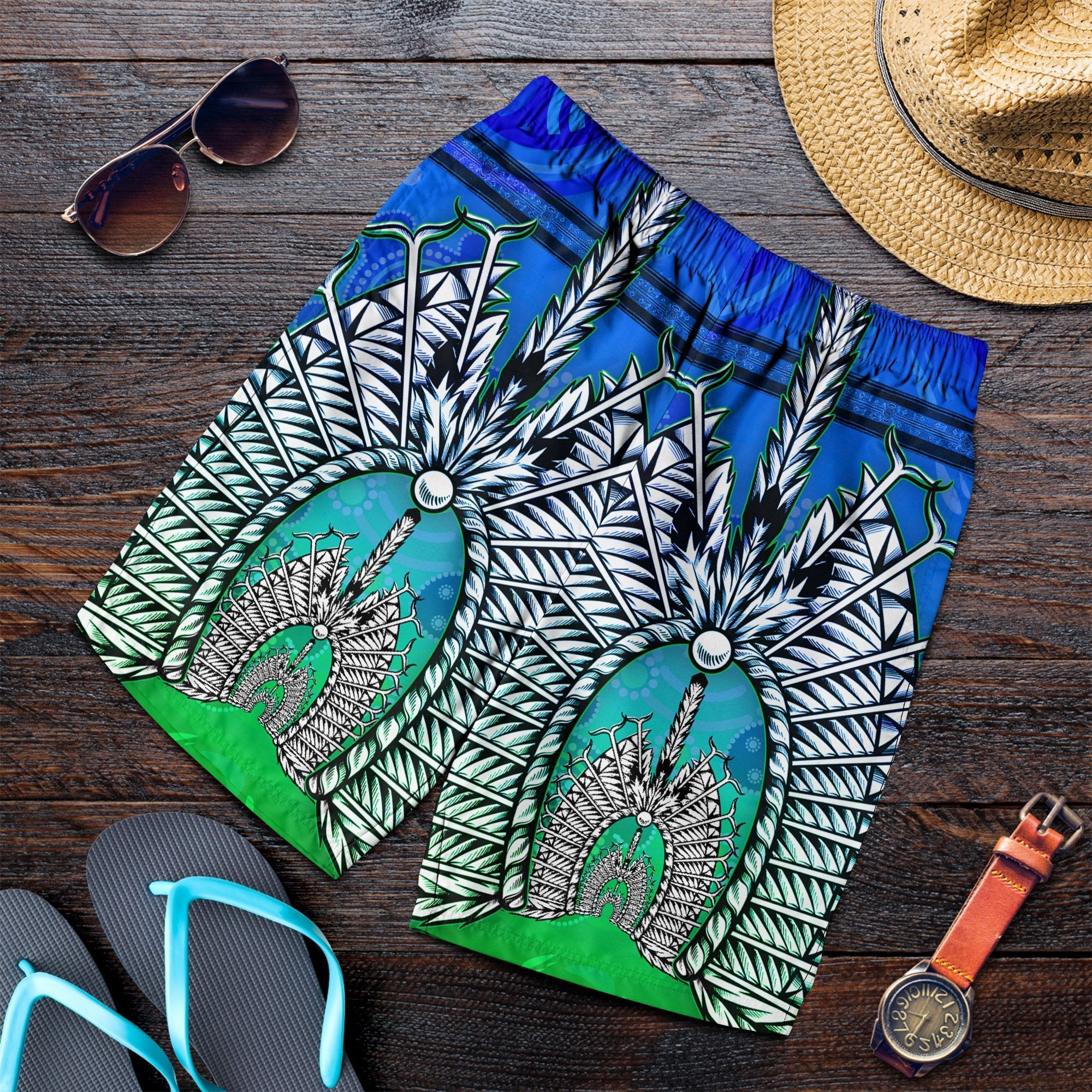 men-short-turtle-background-with-dhari-mask