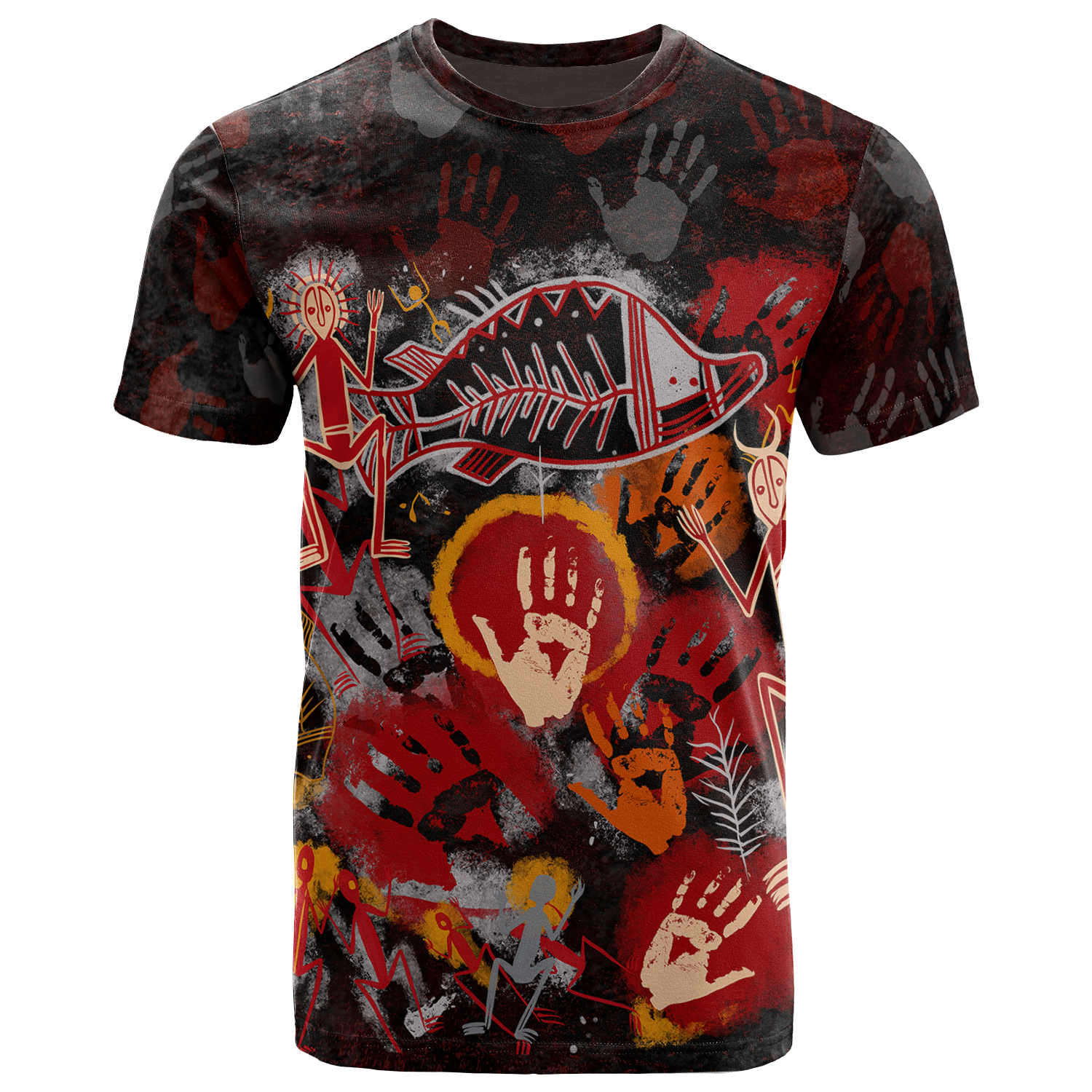 aboriginal-t-shirts-indigenous-fish-hand-art