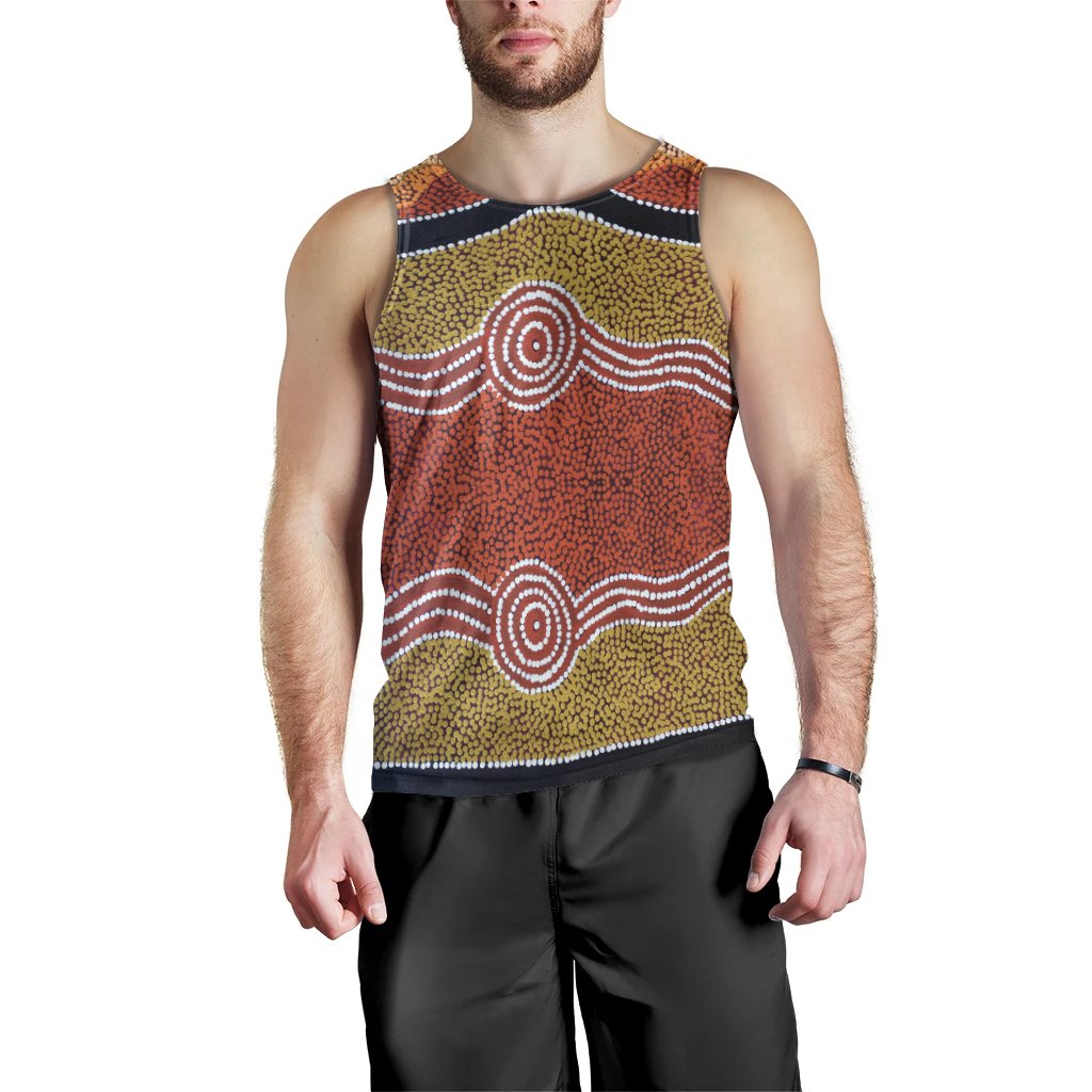 men-tank-aboriginal-dot-style