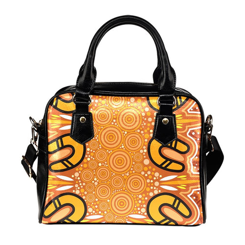 Aboriginal Shoulder Handbag - Indigenous Art Patterns Ver03 - Vibe Hoodie