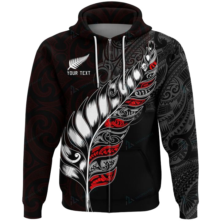 custom-personalised-aotearoa-zip-hoodie-maori-silver-fern-hei-tiki-kiwi