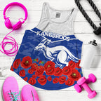 Kangaroos Anzac Day Indigenous Art Women Tank Top
