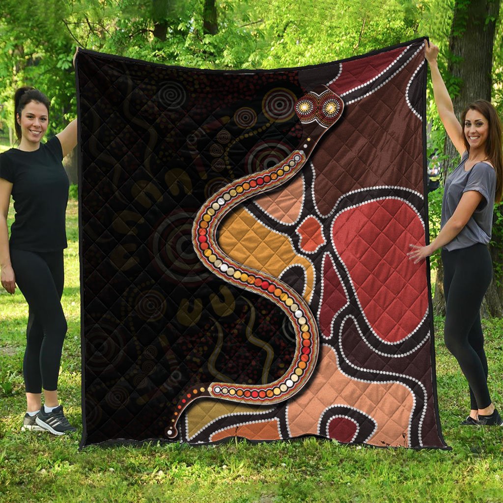 premium-quilts-aboriginal-snake-with-dot-painting