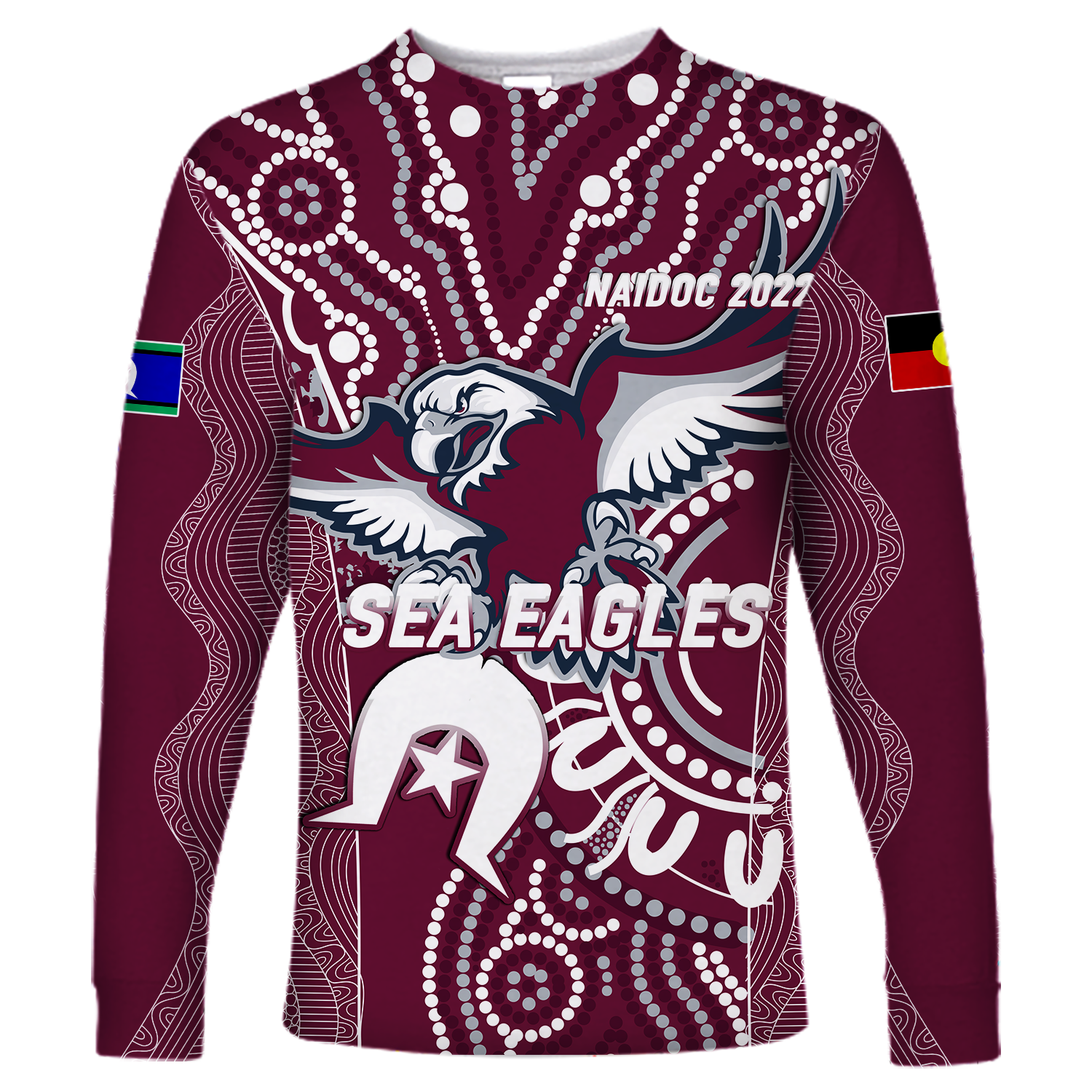 custom-personalised-sea-eagles-rugby-naidoc-2022-aboriginal-long-sleeve-shirt