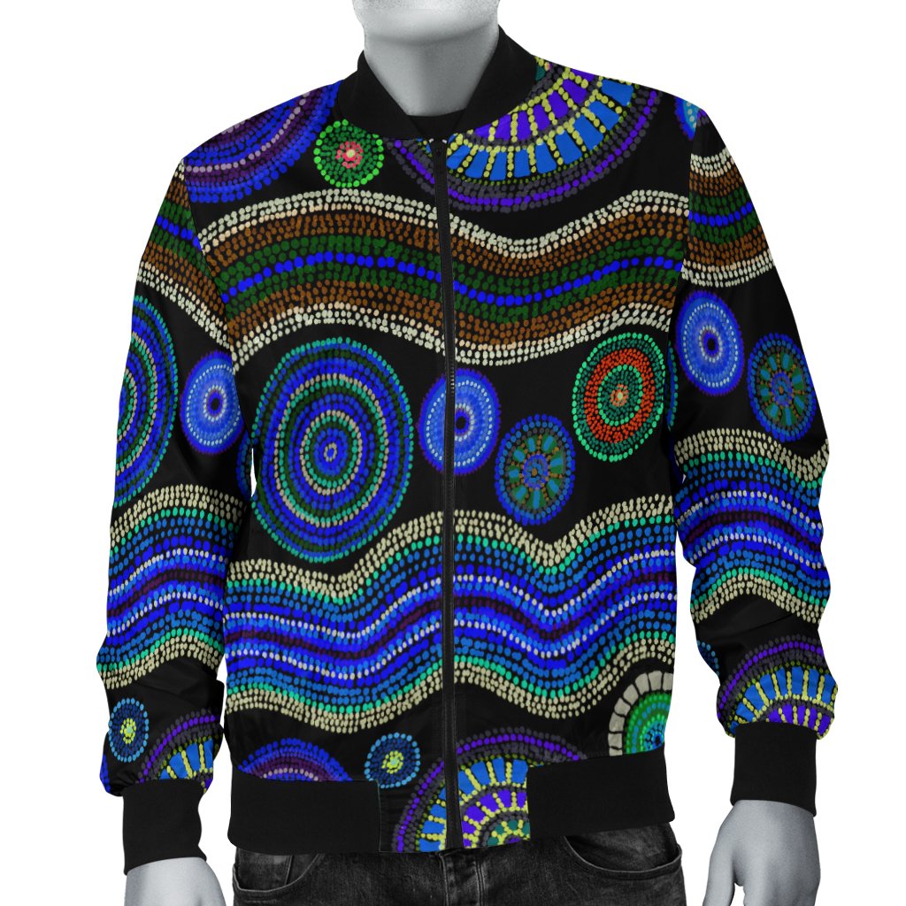 bomber-jacket-aboriginal-dot-unique-style-blue