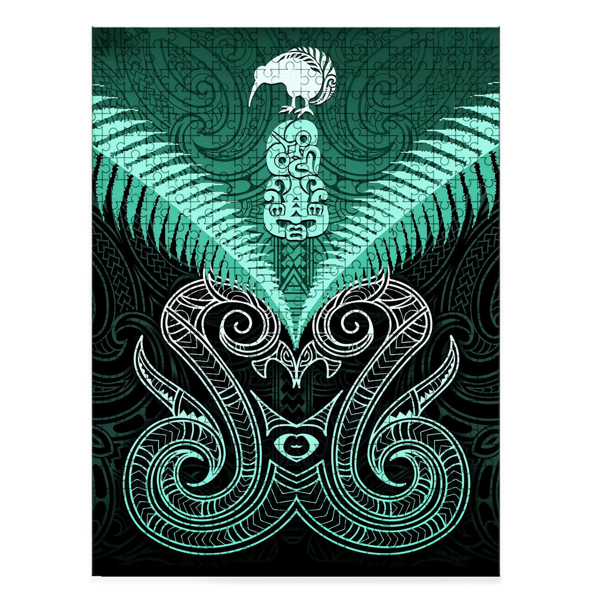 maori-manaia-new-zealand-jigsaw-puzzle-turquoise
