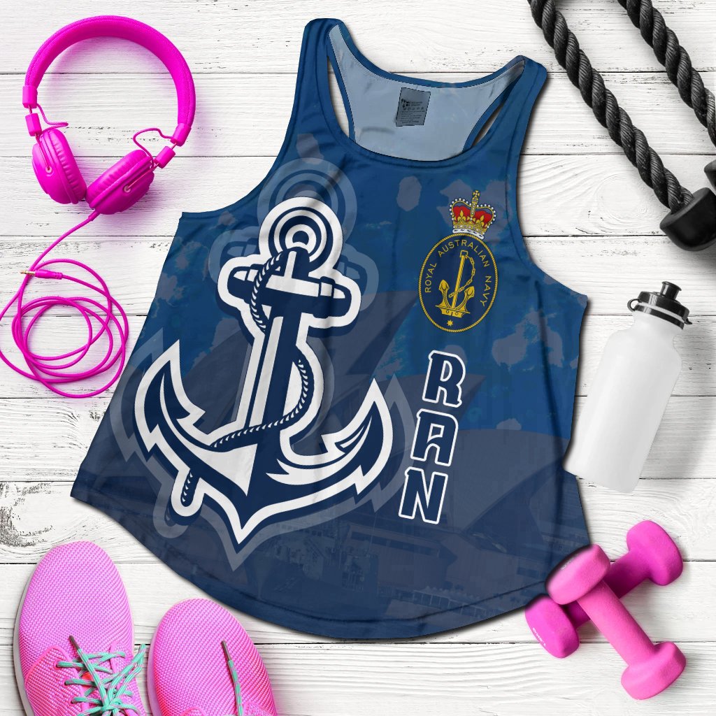 Navy Women's Racerback Tank - Royal Navy Pride - Vibe Hoodie