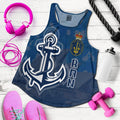 Navy Women's Racerback Tank - Royal Navy Pride - Vibe Hoodie