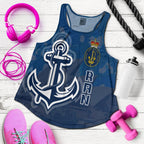 Navy Women's Racerback Tank - Royal Navy Pride - Vibe Hoodie