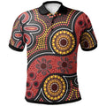 aboriginal-polo-shirt-indigenous-circle-dot-painting-style