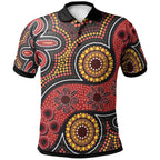 aboriginal-polo-shirt-indigenous-circle-dot-painting-style