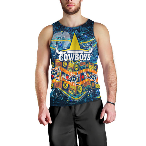 naidoc-week-cowboys-mens-tank-top-aboriginal-dot-painting