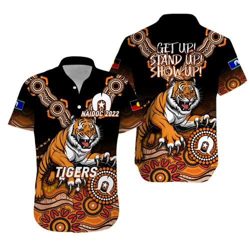 Tigers Rugby NAIDOC 2022 Aboriginal Hawaiian Shirt