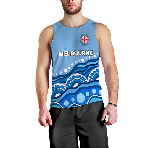 custom-personalised-melbourne-men-tank-top-indigenous-dot-painting-art